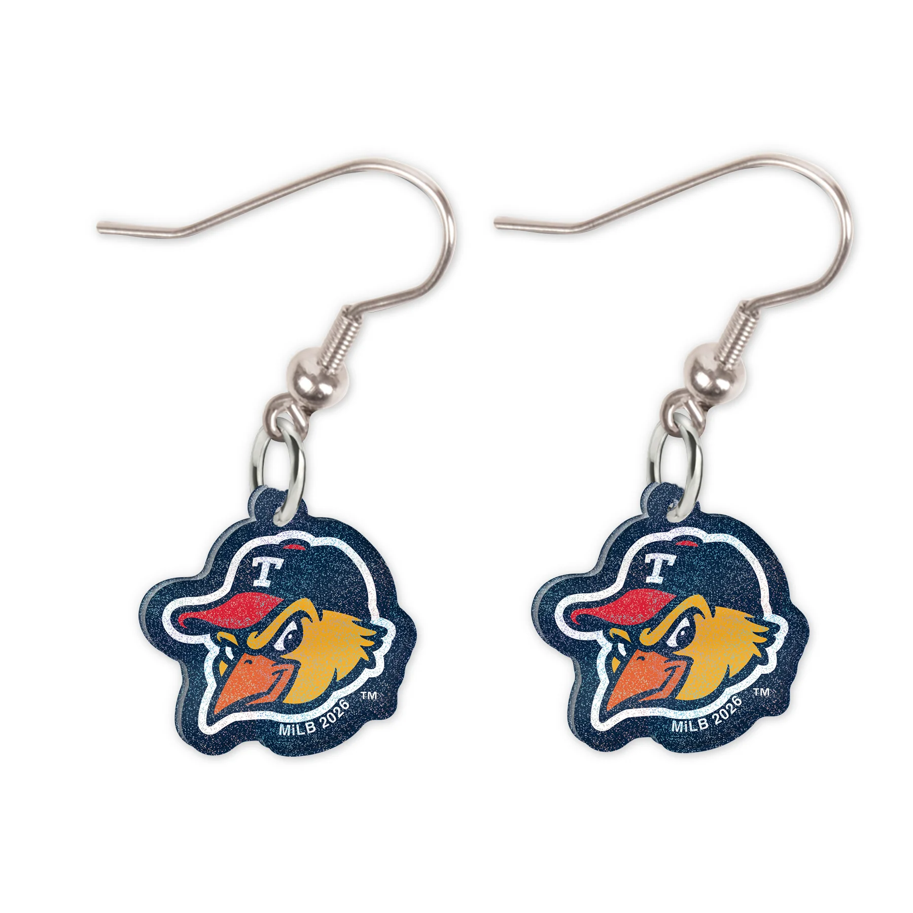 Toledo Mud Hens Glitter Acrylic Earrings