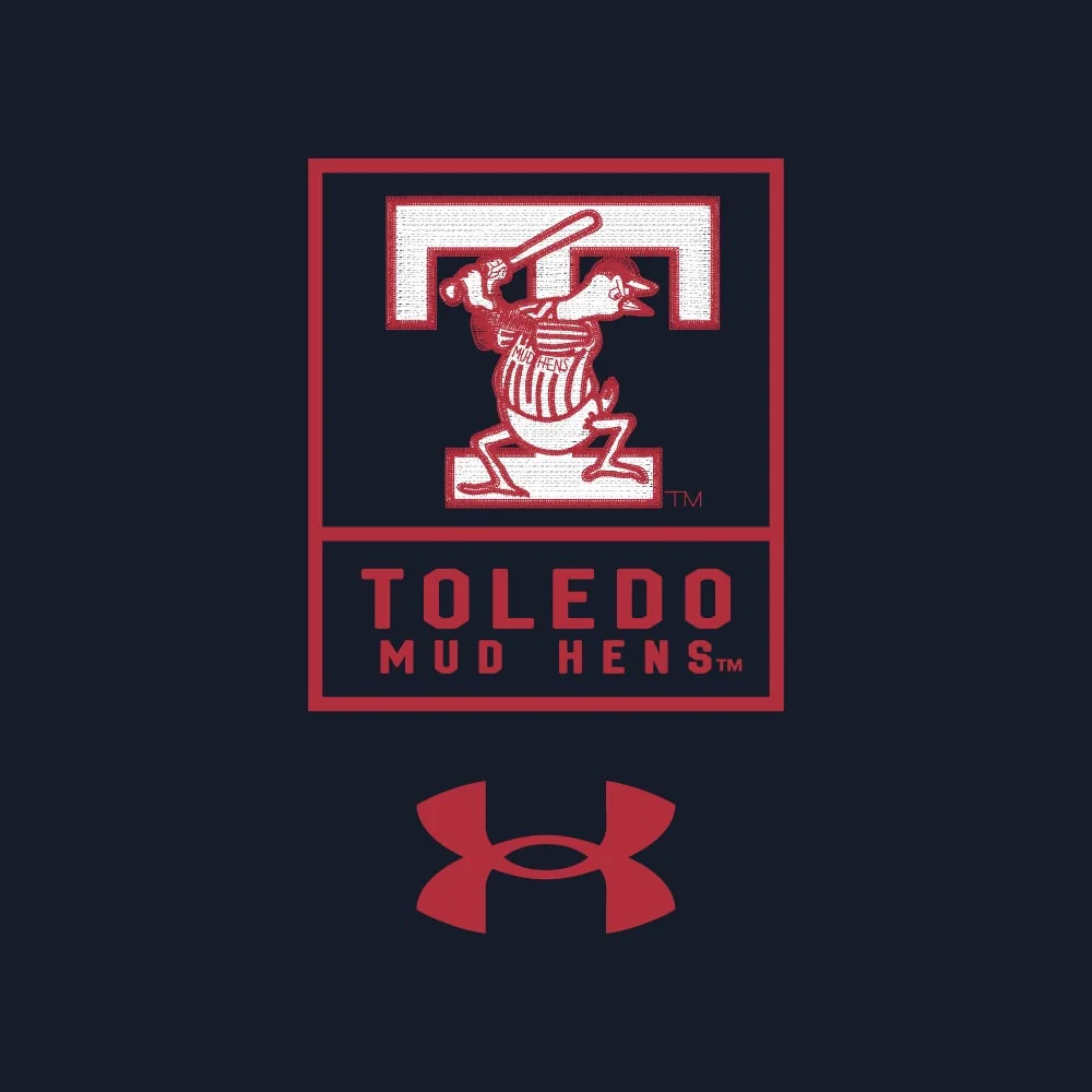 Toledo Mud Hens Icon UA Double Knit Fleece Hood - Image 2