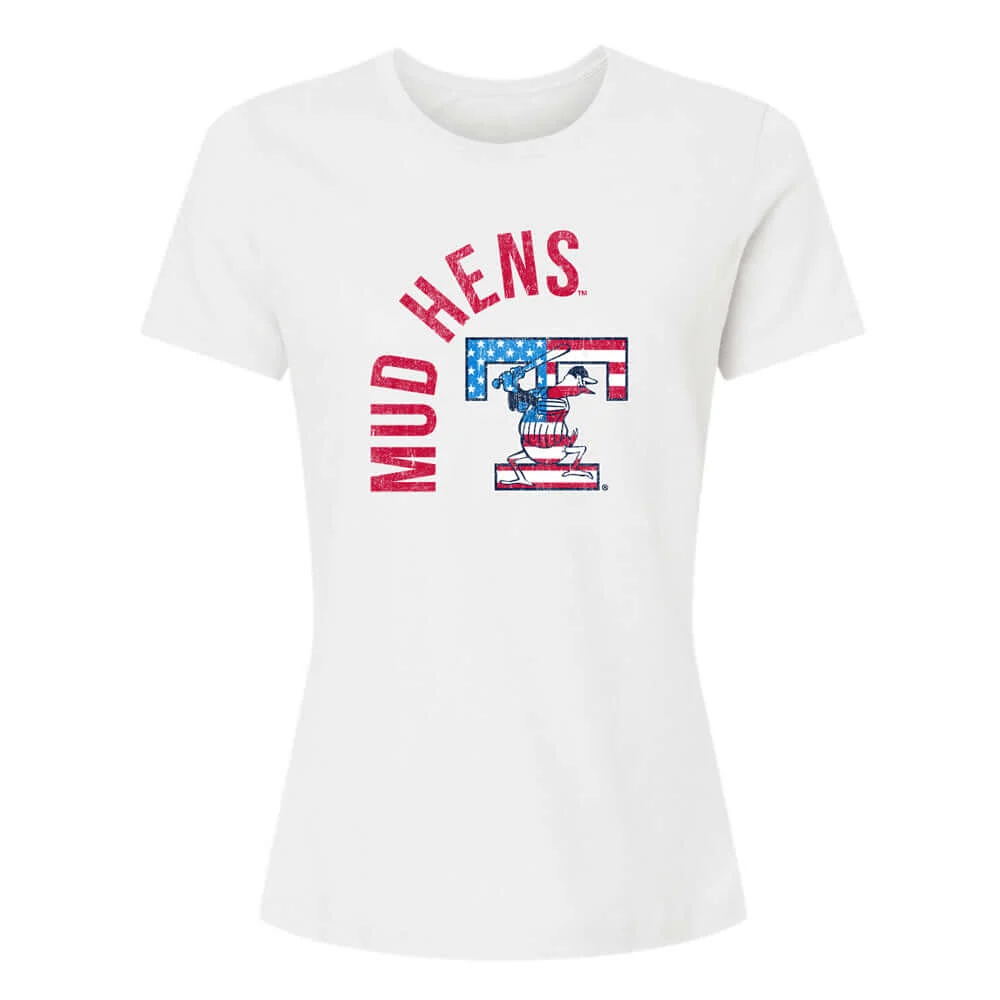 Toledo Mud Hens Ladies Patriotic Wrap T