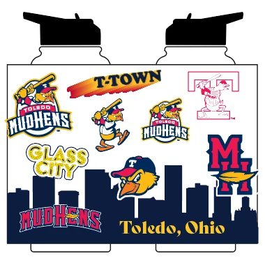 Toledo Mud Hens Native 34 oz. Quencher Bottle - Image 2
