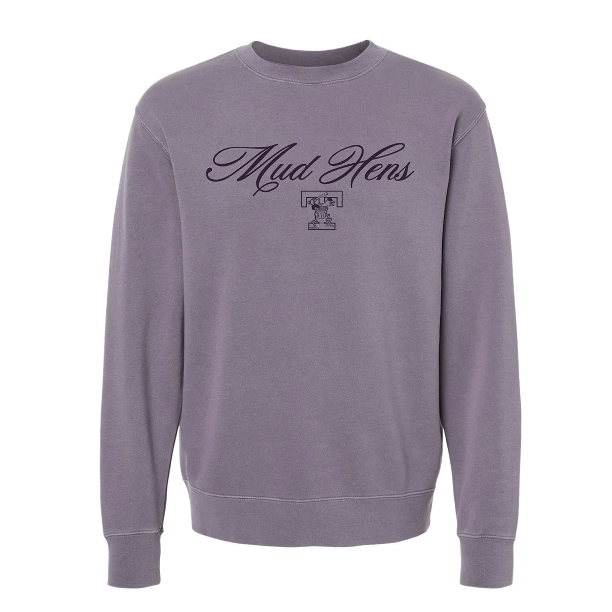 Toledo Mud Hens Pigment Plum Embroidered Crewneck Sweatshirt