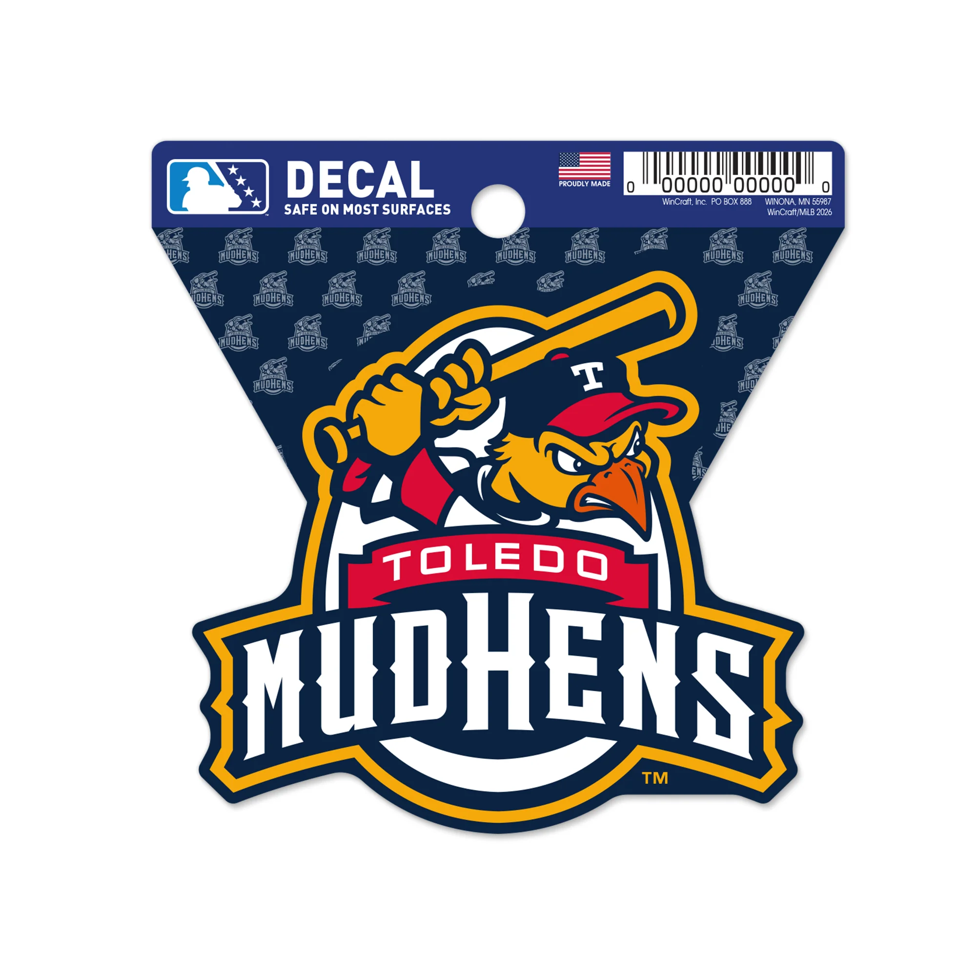 Toledo Mud Hens Primary Logo Clean Cut Multi-Use Decal