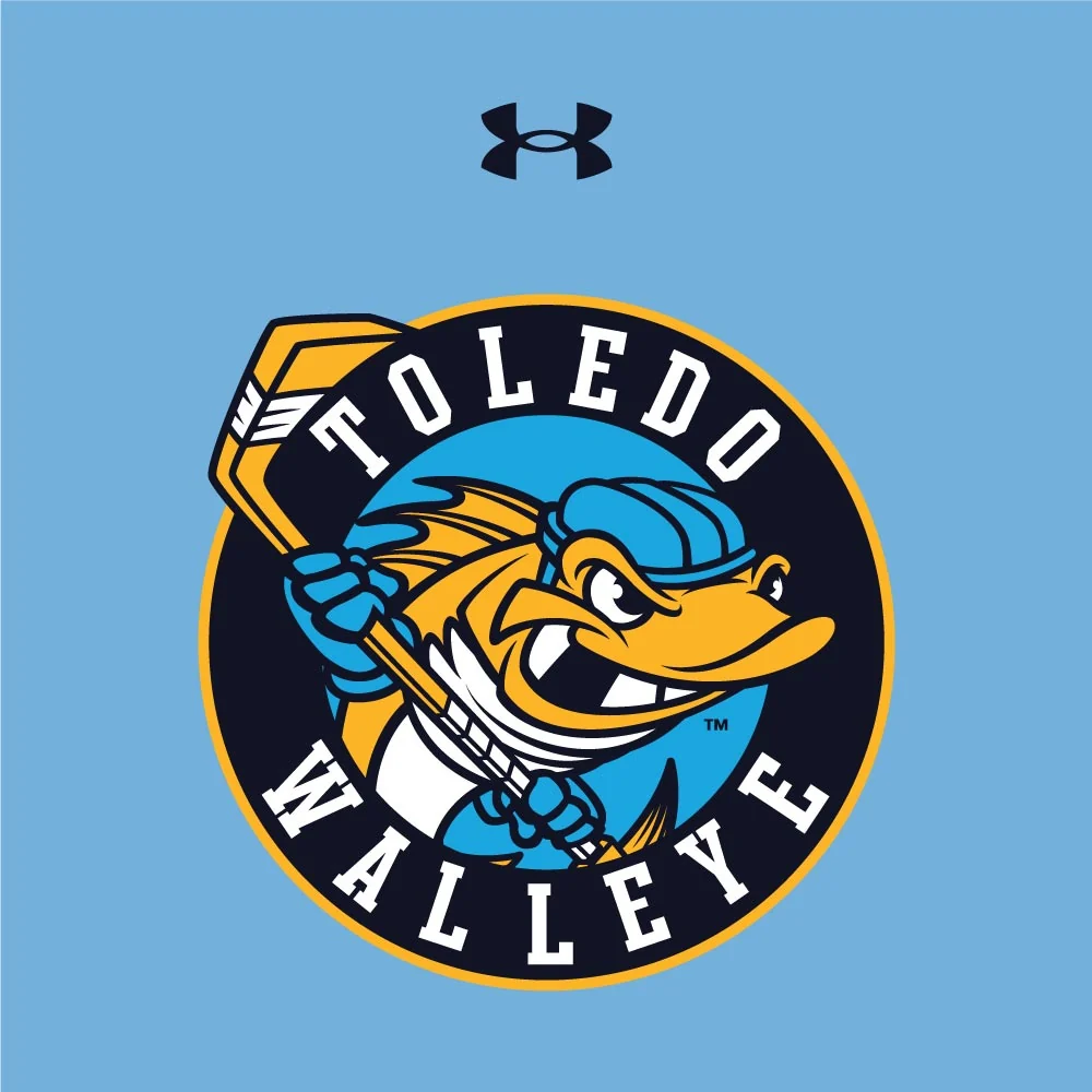 Toledo Walleye Carolina UA Armour Fleece Hood - Image 2