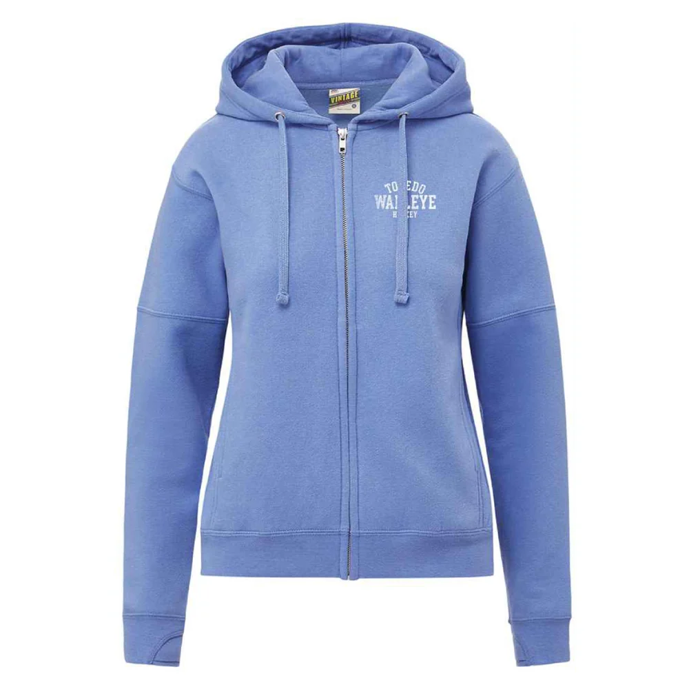 Toledo Walleye Iris Ladies Vintage Full Zip Hood