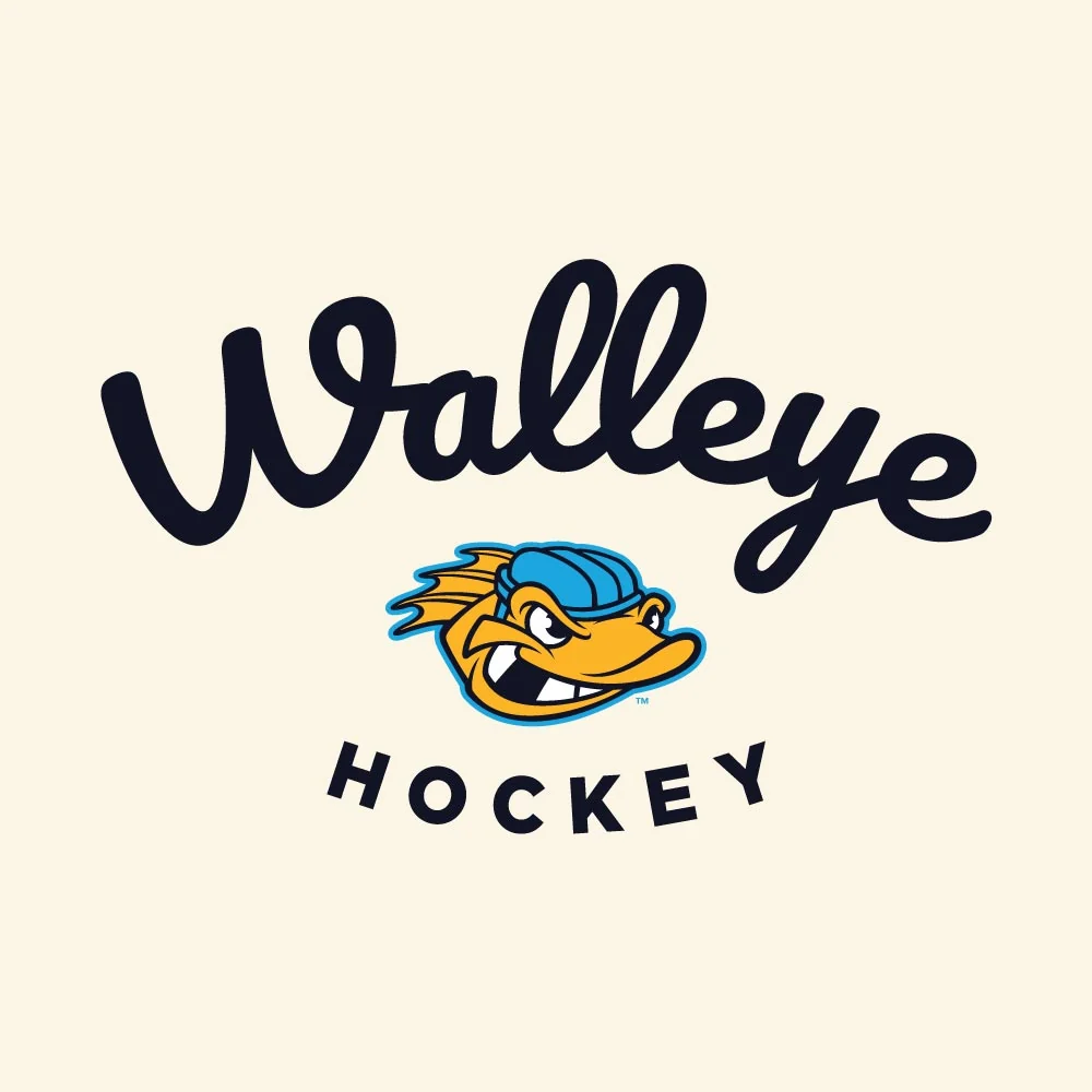 Toledo Walleye Ladies Ivory Sueded Touch Crew - Image 2