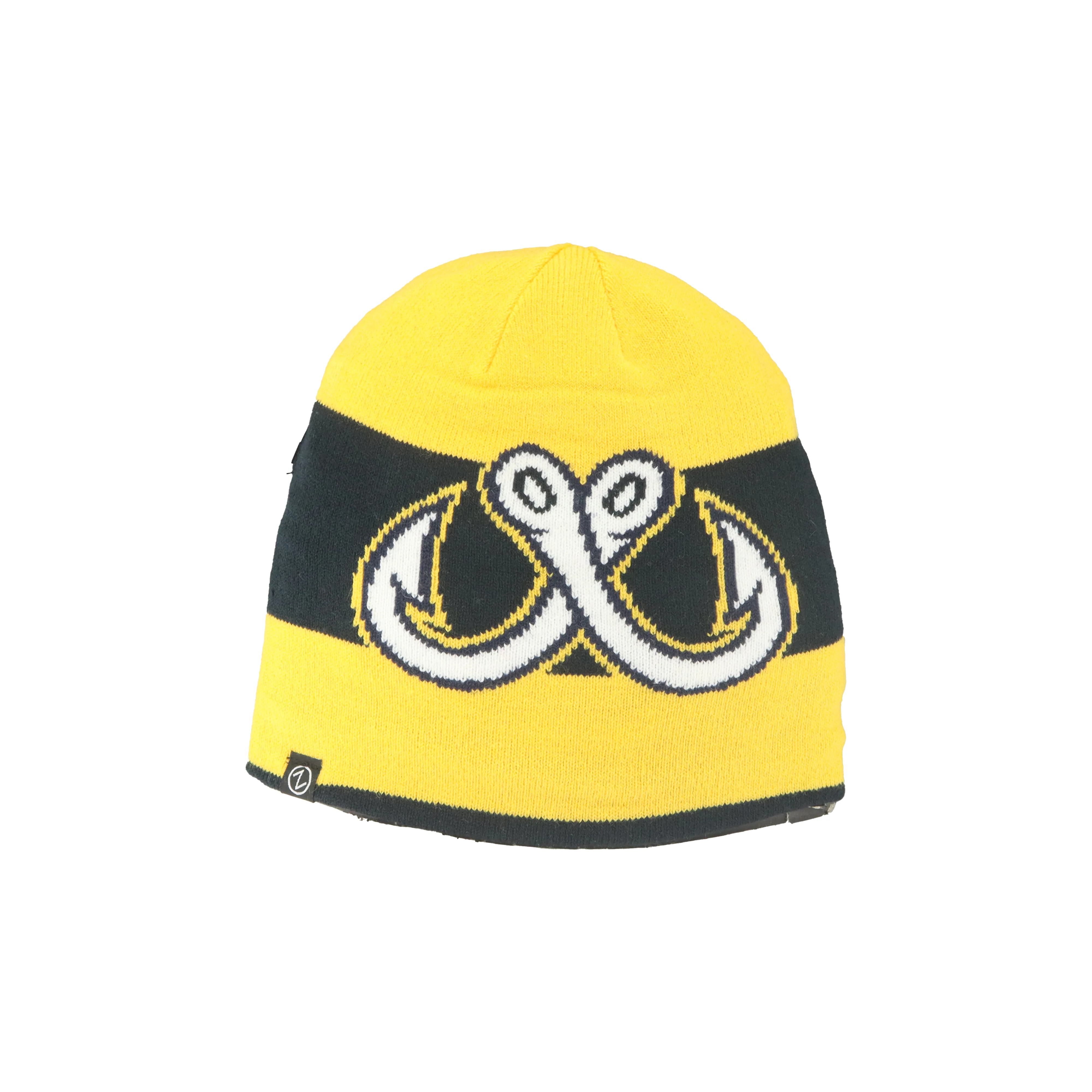 Toledo Walleye Retro Crest / Hooks Reversible Knit Cap - Image 3